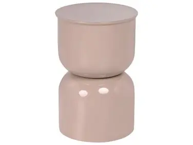 Mesa auxiliar LETTA Metal Beige claro - Sala de estar