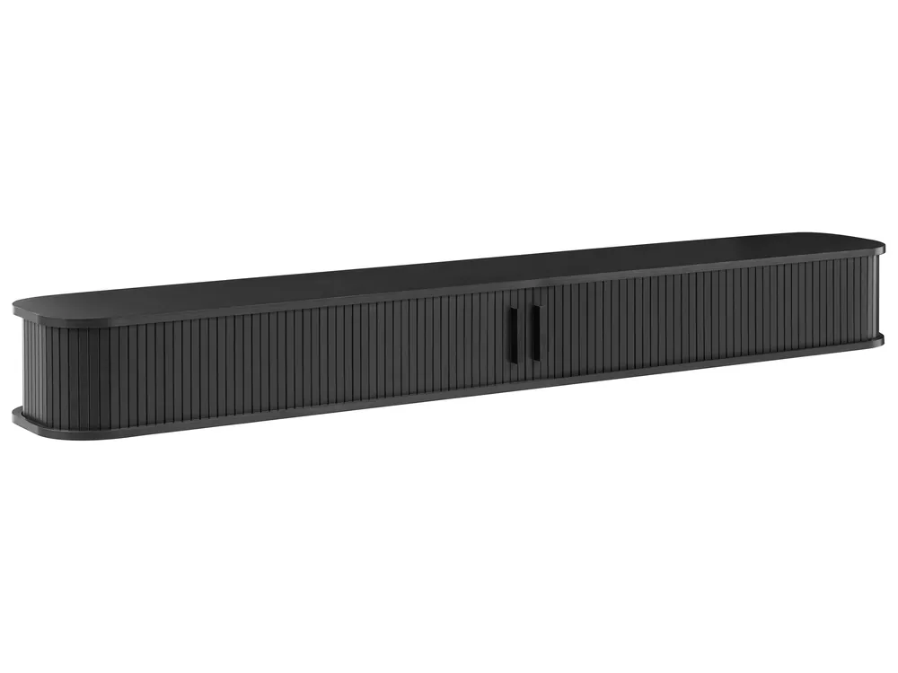 Wall Mounted TV Stand BRADLEY Black - Living Room