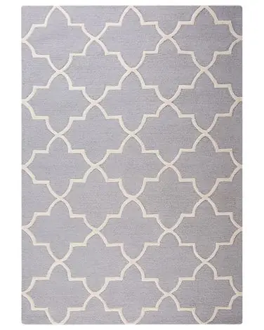 Alfombra SILVAN Gris claro 160 x 230 cm Lana - Accesorios decorativos