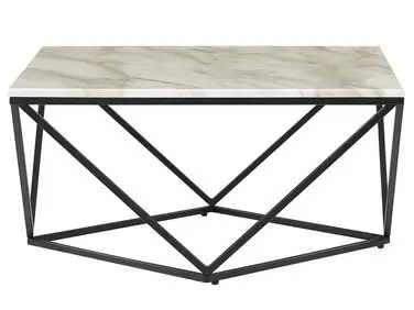 Mesa de centro MALIBU Mármol blanco - Sala de estar