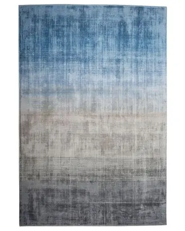 Alfombra ERCIS Azul 140 x 200 cm Viscosa - Accesorios decorativos