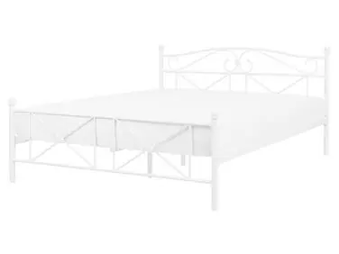 Bed Metal RODEZ 160 x 200 cm (EU King Size) White - Beds