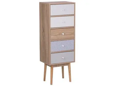 5 Drawer Chest FOLEY Multicolour - Living Room