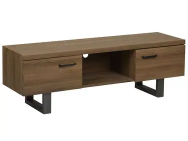 TV Stand TIMBER Dark Brown - Living Room