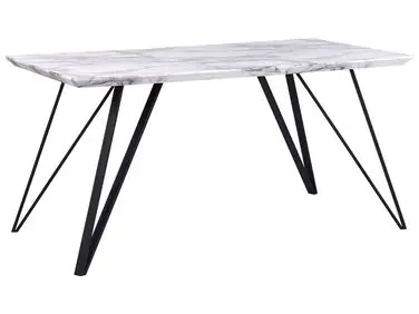 Mesa de comedor MOLDEN Mármol/Negro 150 cm 80 cm