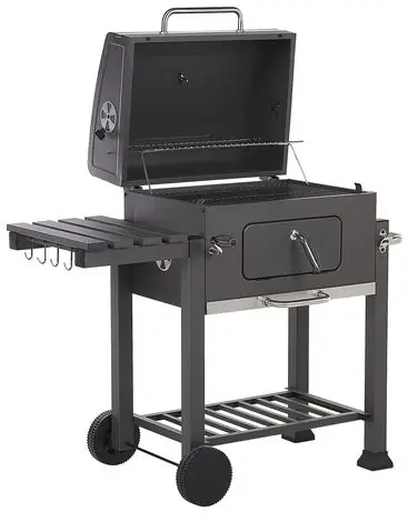 Charcoal BBQ Grill PAVLOF Metal Black - Garden & Balcony