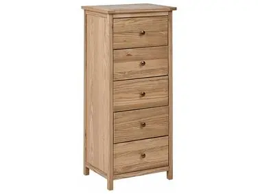 5 Drawer Chest SALTON Sassafras Wood Brown - Living Room