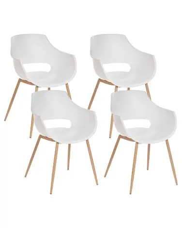 Set of 4 Dining Chairs MILLERS White - Dining Room
