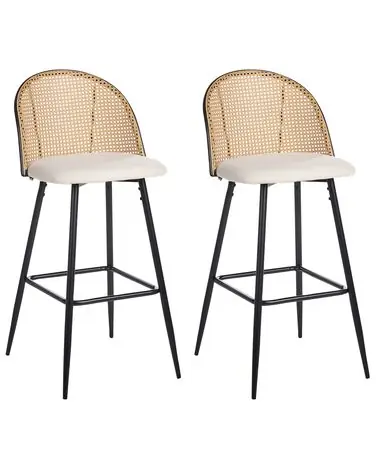 Conjunto de 2 sillas de bar CORNELL Metal Negro - Comedor