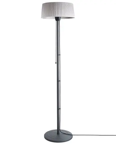 Freestanding Infrared Patio Heater VARAZZE 1500 W Grey - Garden & Balcony