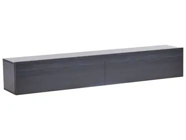 Wall Mounted TV Stand GLADSTONE Black - Living Room