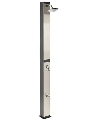 Freestanding Outdoor Solar Shower BUENOS Black - Garden & Balcony