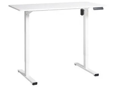 Escritorio de altura regulable eléctrico TAVARES Blanco 120 cm 60 cm - Oficina