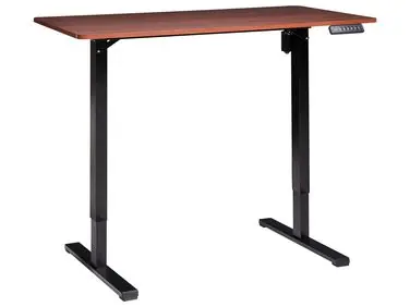 Electric Adjustable Standing Desk TAVARES Brown/ Black 120 cm 60 cm - Home Office