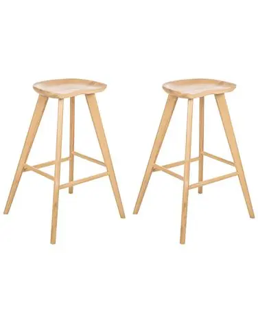 Conjunto de 2 sillas de bar CANDO Marrón claro - Comedor