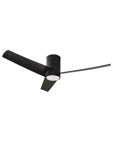 Ventilador de techo con luz CANETE con mando LED Negro - Accesorios decorativos