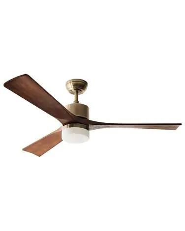 Ventilador de techo con luz ARUWIMI con mando LED Latón - Accesorios decorativos
