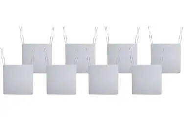 Conjunto de 8 cojines para sillas de jardín SASSARI PREMIUM 46 x 46 cm Gris claro - Accesorios decorativos