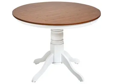 Mesa de comedor AKRON Fresno marrón 100 cm 100 cm Madera