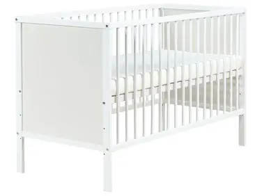 Baby Cot Bed ZAMA 60 x 120 cm White - Bedroom