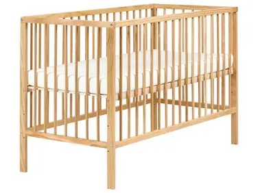 Baby Cot Bed Pine Wood BELENGER 60 x 120 cm Light Brown - Bedroom