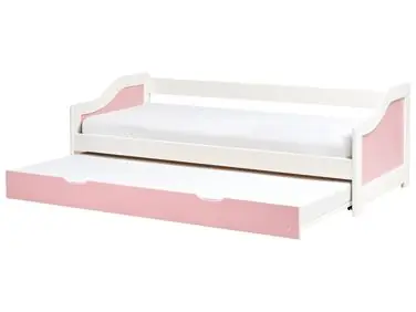 Cama nido Madera de pino LUNERAY 90 x 200 cm Rosa - Dormitorio