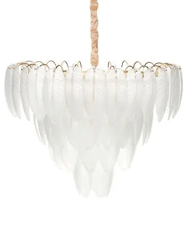Chandelier MAHAICA Glass Brass - Home Accessories