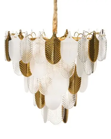 Chandelier AGUIRRE Glass Brass - Home Accessories
