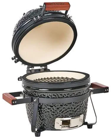 Mini barbacoa de carbón KAMADO Cerámica Negro - Jardín y balcón
