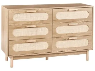6 Drawer Chest COSTELLO Light Brown - Living Room
