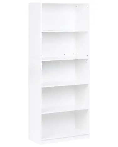 5 Tier Bookcase ZEHNA 197 cm White - Living Room