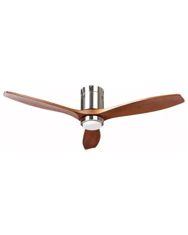 Ventilador de techo con luz PIAYE con mando LED Marrón - Accesorios decorativos