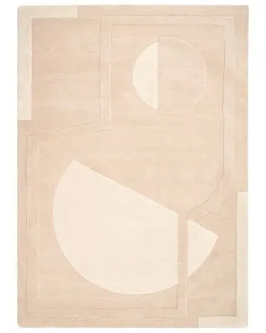 Alfombra GAYA Beige 160 x 230 cm Lana - Accesorios decorativos