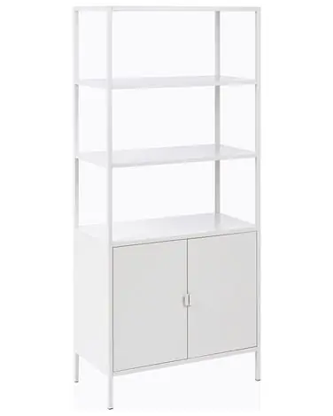 Storage Unit KAURI Metal Light Grey - Home Office