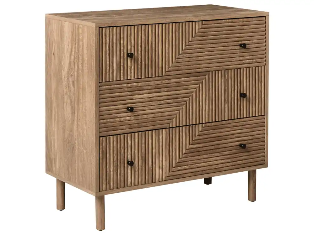 3 Drawer Chest RONGE Light Brown - Living Room
