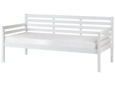 Sofá cama Madera THEZA 90 x 200 cm Blanco - Dormitorio