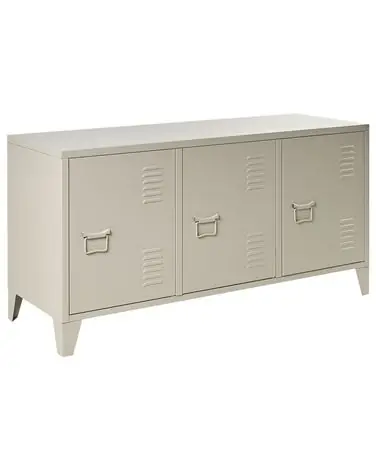 Storage Unit CARDIFF Metal Light Beige - Home Office
