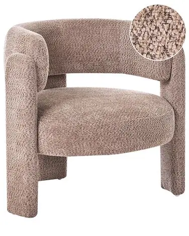 Armchair BUREA Chenille Taupe - Living Room