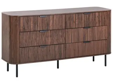 6 Drawer Chest BRADLEY Dark Brown - Living Room