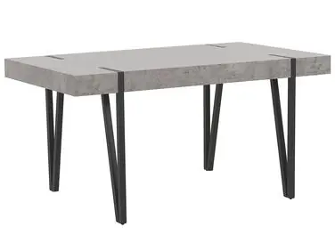 Dining Table ADENA Grey Concrete Effect 150 cm 90 cm - Dining Room