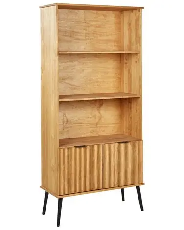 Bookcase TIMMINS Pine Wood 190 cm Brown - Living Room