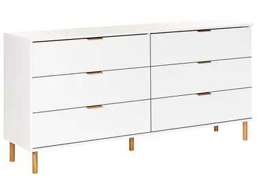 Cómoda de 6 cajones WALPOLE Blanco - Sala de estar