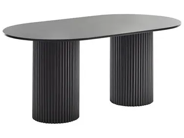 Mesa de comedor SHERIDAN Negro 180 cm 100 cm