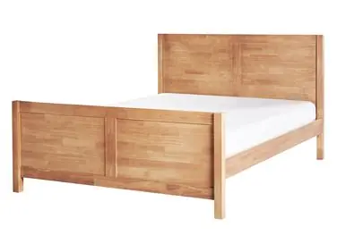 Cama Madera CHAMPAGNAT 140 x 200 cm Marrón claro - Dormitorio