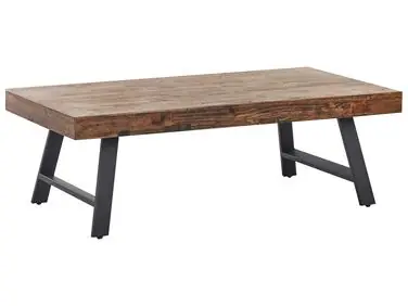 Mesa de centro WARTON Madera de pino Marrón oscuro - Sala de estar