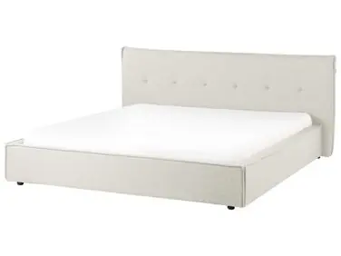 Waterbed Faux Linen LESTRE 180 x 200 cm (EU Super King) Off-White