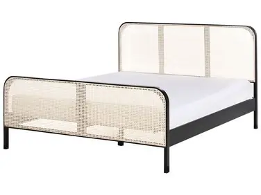 Cama Madera de pino GONFARON 160 x 200 cm Negro - Dormitorio