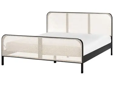 Cama Madera de pino GONFARON 180 x 200 cm Negro - Dormitorio