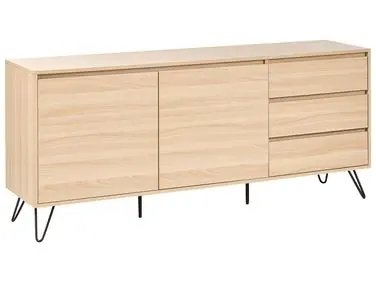 2 Door Sideboard CARDIGAN Light Brown - Living Room