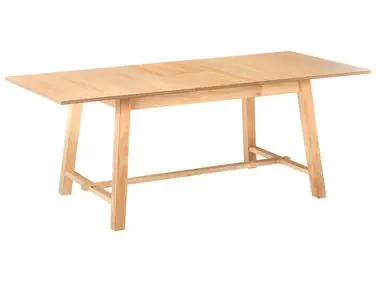 Mesa de comedor extensible BARNES Fresno claro 160/200 cm 90 cm